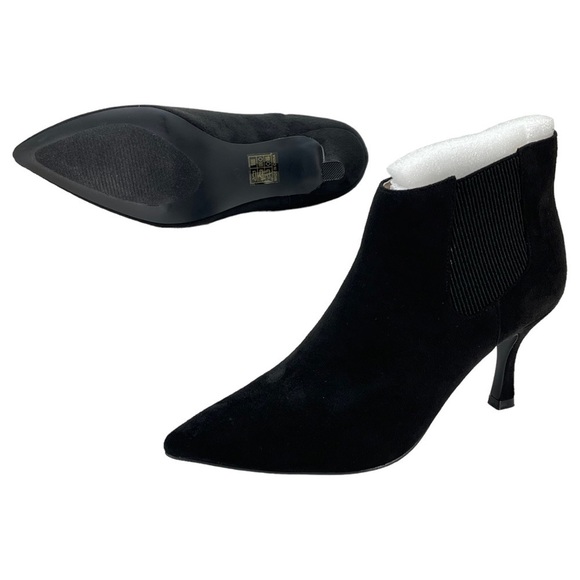 Journee Collection Elitta Black Microsuede Fabric Womens Ankle Booties size 8.5M - Picture 14 of 15